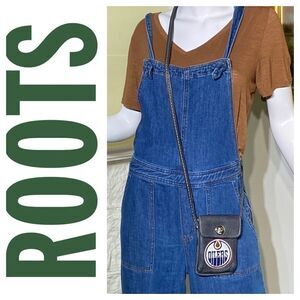 Roots Leather Oilers Cross Body Mini Bag